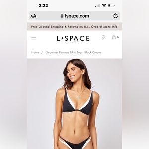 L Space Seamless Finneas Bikini Top Size Medium New with tags NWT